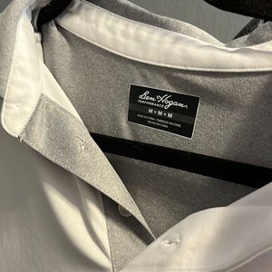 Gray and White Golf Shirt
